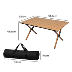 Levede Folding Camping Table Portable Oak-1954802883501363202