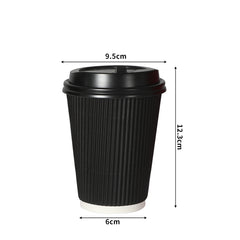 200 Pcs 16oz Disposable Takeaway Coffee Black-1954802896084275202
