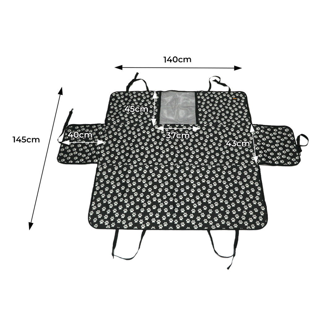 PaWz Pet Back Car Seat Cover Hammock Black-1954802536636616706
