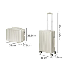 Slimbridge Luggage Suitcase Trolley White 2pc 14
