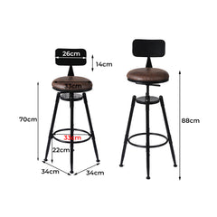 Levede 1x Industrial Bar Stools Kitchen-1954802949242884098