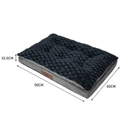 Dog Calming Bed Warm Soft Plush Comfy M Grey Medium-1954802527115546626