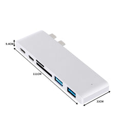 USB 3.0 Type-C HUB 6 Port Powered Adapter Silver-1954802839935127554