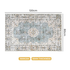Marlow Floor Rug Short Pile Washable Vintage Carpet Soft Plush Non Slip 80x120-1954802391035547650
