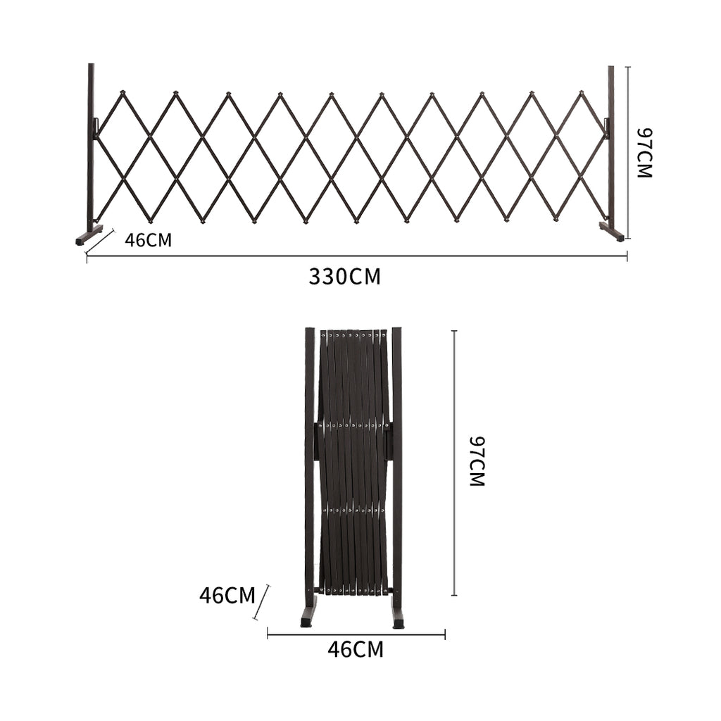 Garden Security Fence Gate Gate Metal Brown-1954802909376024578