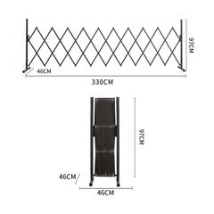 Garden Security Fence Gate Gate Metal Brown-1954802909376024578