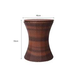 Levede Cooler Ice Bucket Table Bar Outdoor Black and brown-1954802874462638082