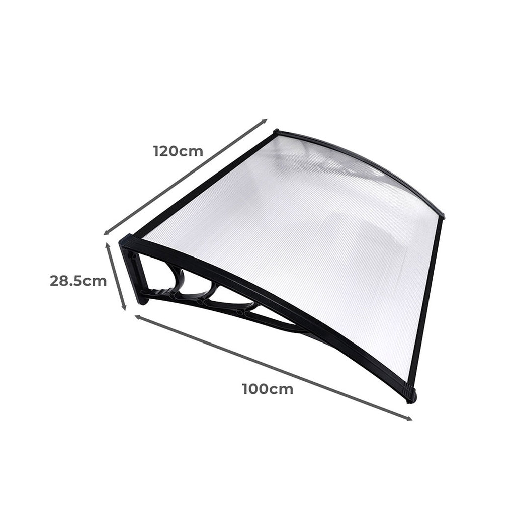 Mountview Window Door Awning Outdoor 1M X 1.2M Transparent 1x1.2M-1954802871467905026