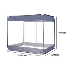 Dreamz Mosquito Bed Nets Foldable Canopy Square Blue-1954802841537351682