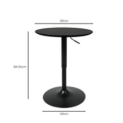 Levede Bar Table Swivel Gas Lift Counter Black-1954802991219478530