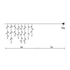 300 LED Curtain Fairy String Lights Multi Colour-1954803087537475586