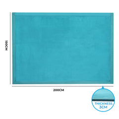 Marlow Coral Velvet Area Rugs Large Mat 150x200cm Blue-1954802461801844738