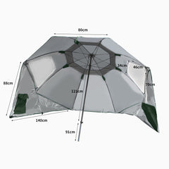 Mountview Beach Umbrella Outdoor Umbrellas Green 2.13M-1954802645822738434