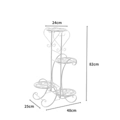 Levede Plant Stand Outdoor Indoor Metal White-1954802662109220866