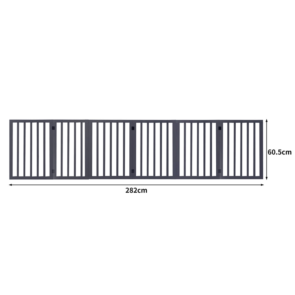 PaWz Wooden Pet Gate Dog Fence Safety Grey 100 Pack-1954802529569214466