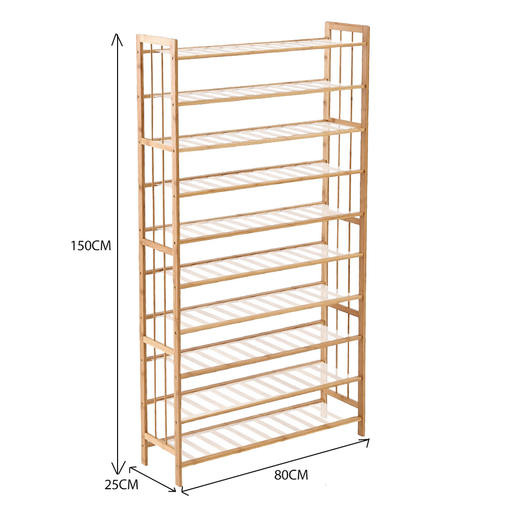 Levede Bamboo Shoe Rack Storage Wooden-1954802689896484866