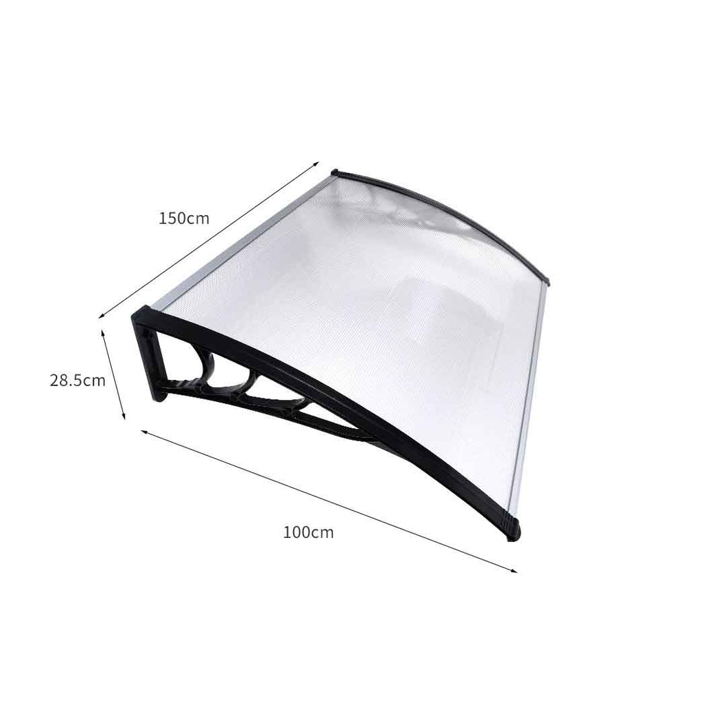 Mountview Window Door Awning Outdoor 1M X 1.5M Transparent 1x1.5M-1954802872034136066