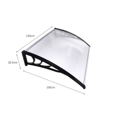 Mountview Window Door Awning Outdoor 1M X 1.5M Transparent 1x1.5M-1954802872034136066