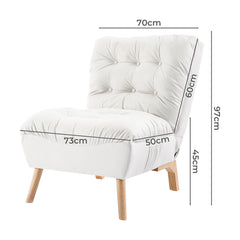 Levede Lounge Accent Chair Sofa Recliner Cream-1954802893257314306