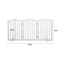 PaWz Wooden Pet Gate Dog Fence Safety White-1954802550024835074