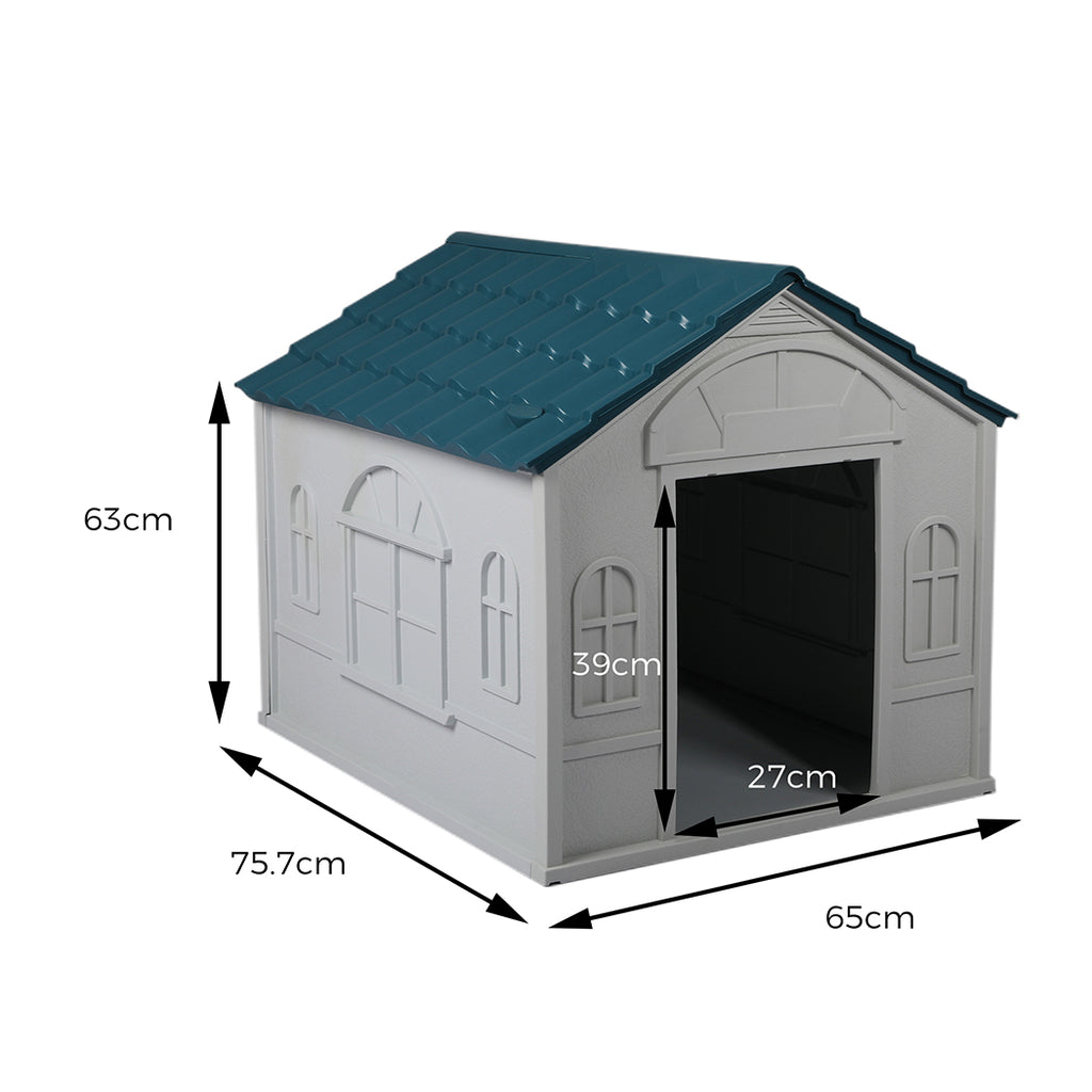 PaWz Dog Kennel Outdoor Indoor Pet Plastic L Blue-1954802531062386690