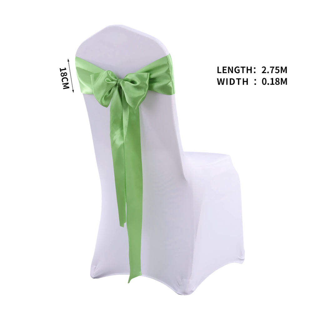 20 Green Fabric Chair Sashes Covers Grass Green-1954802693457448962