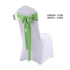 20 Green Fabric Chair Sashes Covers Grass Green-1954802693457448962