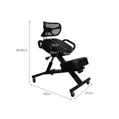 Levede Kneeling Chair Office Ergonomic Black-1954803011045953538
