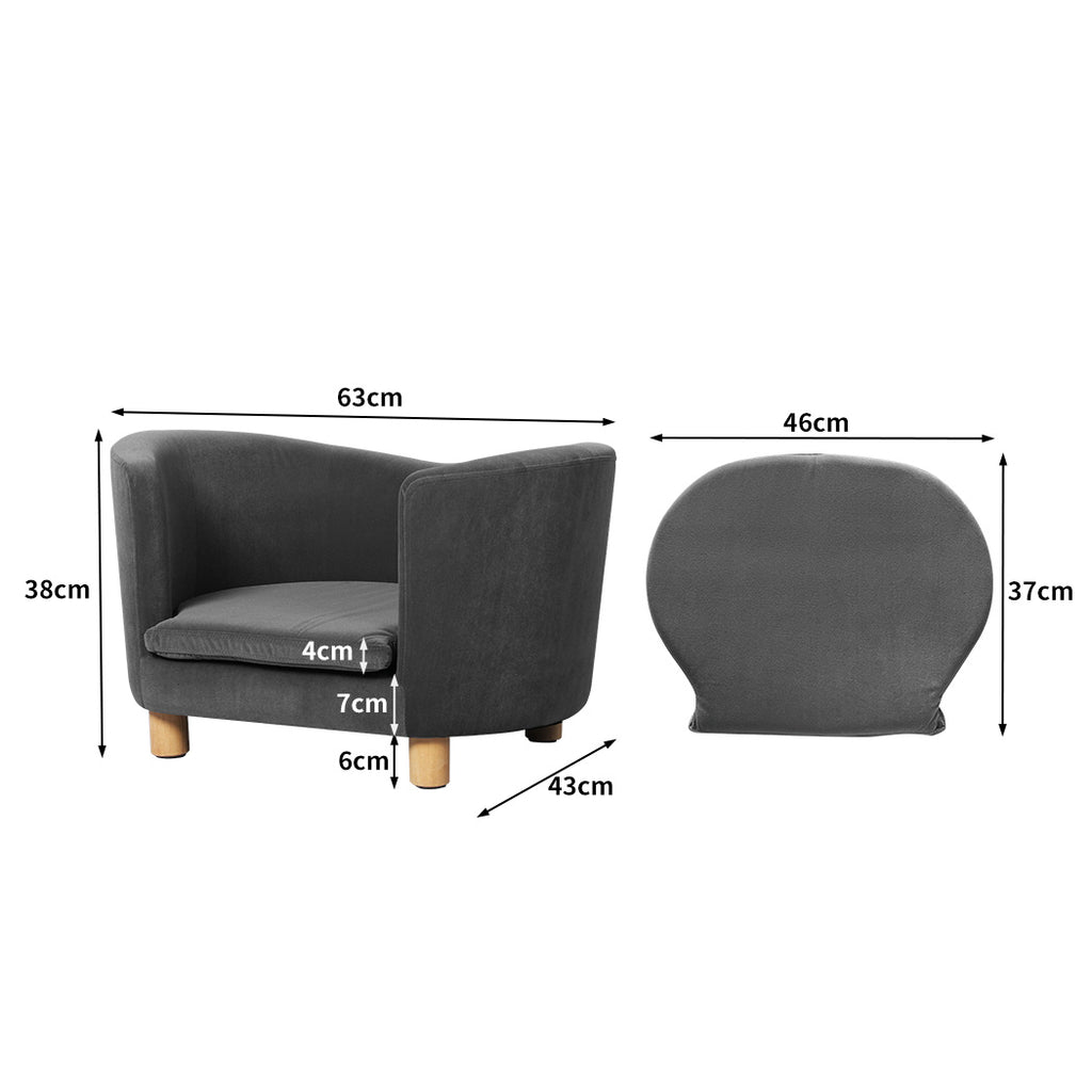 PaWz Luxury Elevated Sofa Anti-slip Grey-1954802532006105090