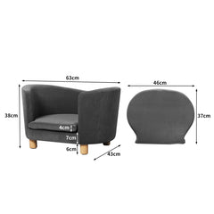 PaWz Luxury Elevated Sofa Anti-slip Grey-1954802532006105090