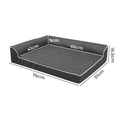 Pawz Orthopedic Dog Bed M Grey-1954802426926206978