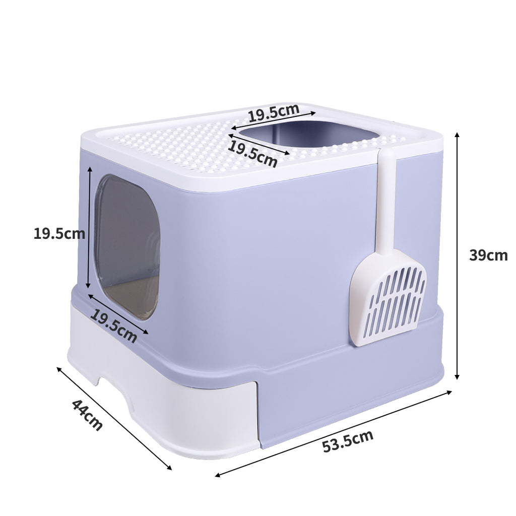 PaWz Cat Litter Box Fully Enclosed Toilet Purple-1954802512628420610