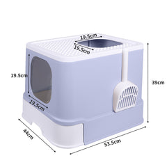 PaWz Cat Litter Box Fully Enclosed Toilet Purple-1954802512628420610