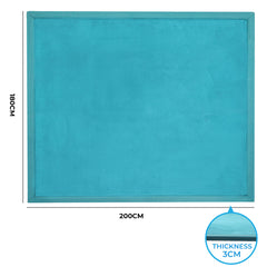 Marlow Coral Velvet Area Rugs Large Mat 180x200cm Blue-1954802462170943490