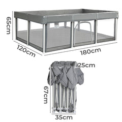 Bopeep Kids Playpen Foldable 120X180-1954802415580614658