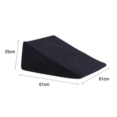 2x Cool Gel Memory Foam Bed Wedge Pillow Black 25x2-1954802699371417602
