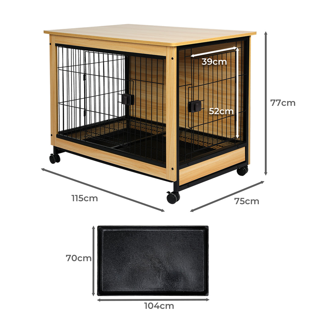 PaWz Wooden Wire Dog Kennel Side End XXL XX-Large-1954802558983868418