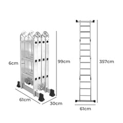 Traderight Multi Purpose Ladder Aluminium-1954802731361374210