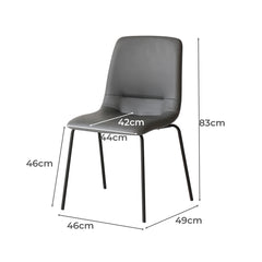 Levede Stackable Dining Chairs Kitchen Grey-1954802990997180418