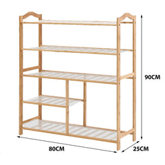 Levede Bamboo Shoe Rack Storage Wooden-1954802689703546882