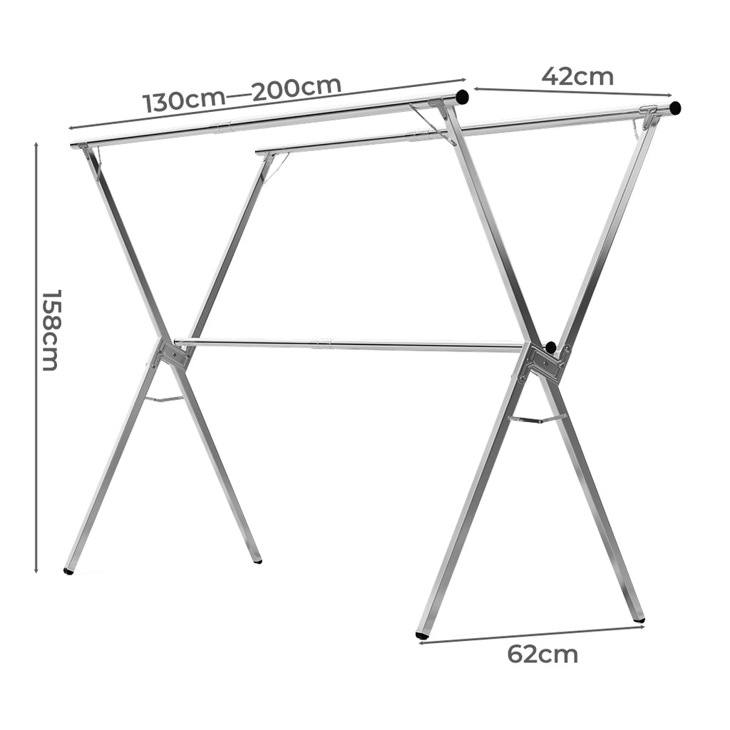 Levede Adjustable Clothes Drying Airer Foldable-1954802409775697922