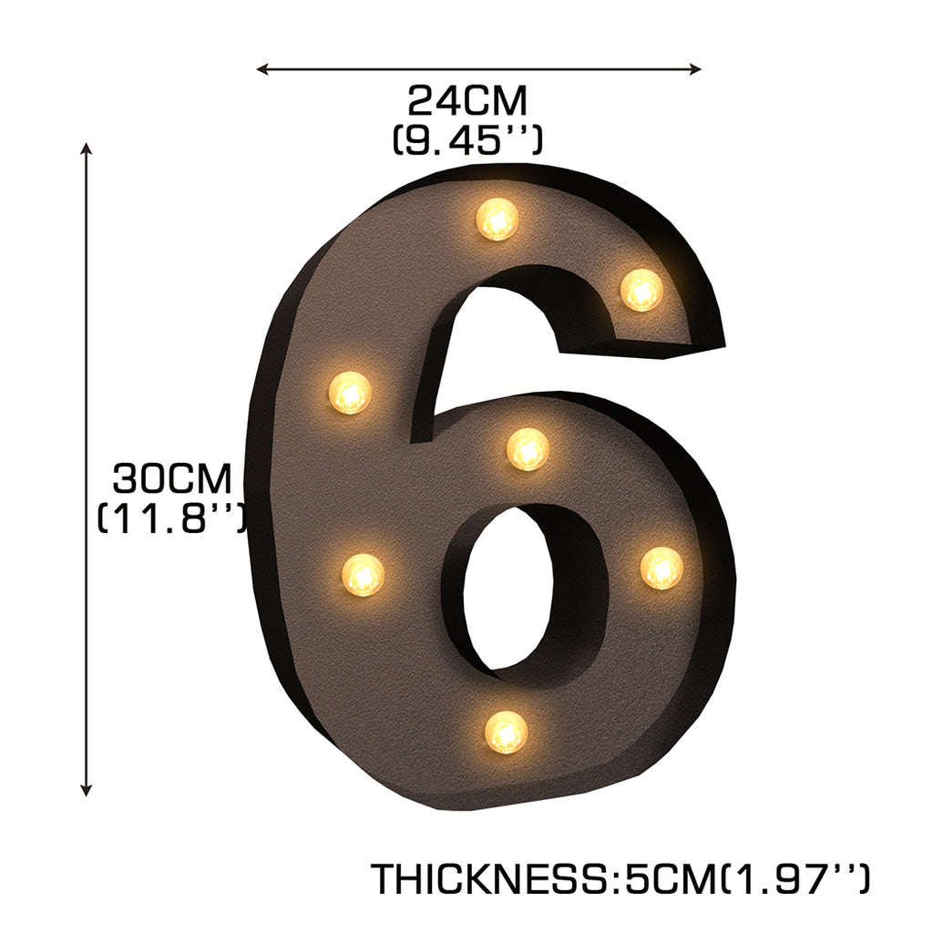 LED Metal Number Lights Free Standing-1954803064712073218