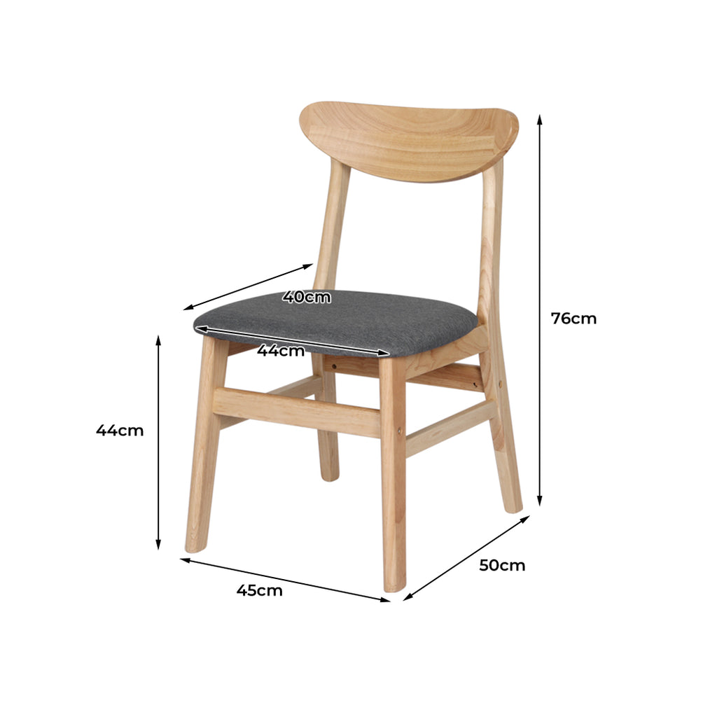 Levede 2xDining Chairs Kitchen Chair Nature Clear 2Pack-1954802985414561794