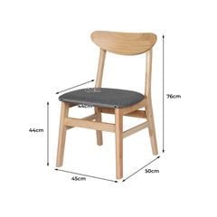 Levede 2xDining Chairs Kitchen Chair Nature Clear 2Pack-1954802985414561794