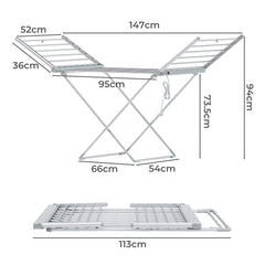 Levede Dryer Electric Heated Rack Airer Folding-1954802380826611714