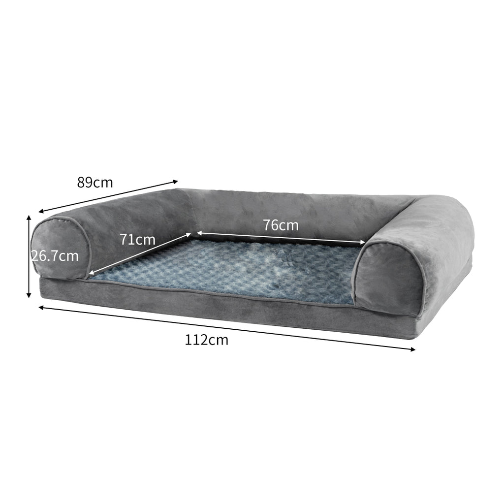 PaWz Pet Bed Sofa Dog Bedding Soft Warm XL Grey X-Large-1954802516055166978
