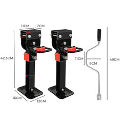 Manan 2X 410mm-545mm Drop Down Corner Black-1954802966515027970