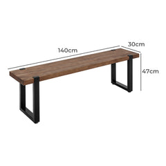 Levede 2x Dining Bench Chairs Wooden 140cm-1954802981601939458