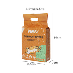 PaWz 2.5kg Tofu Cat Litter Clumping Green Tea x4-1954802393640210434