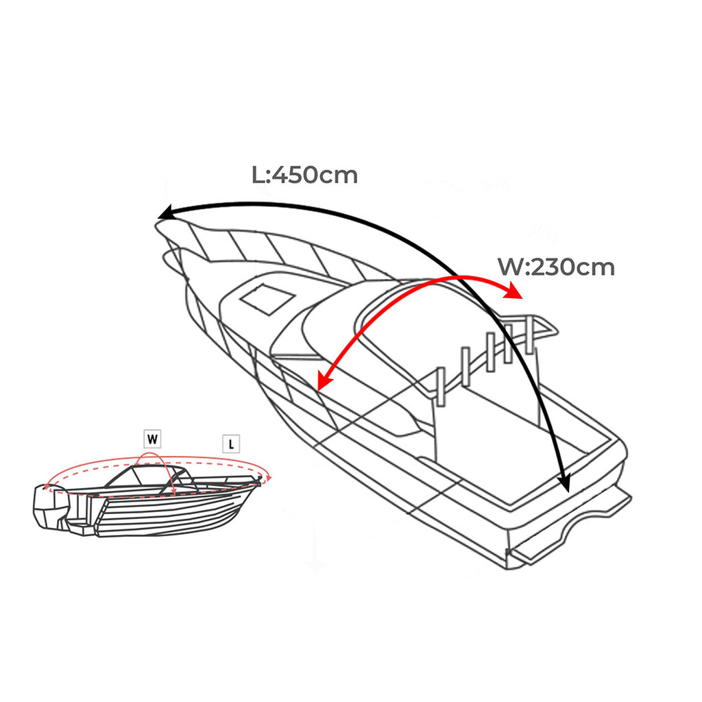 Boat Cover 12-14 FT Trailerable Weatherproof Black 14FT-1954802947657437186